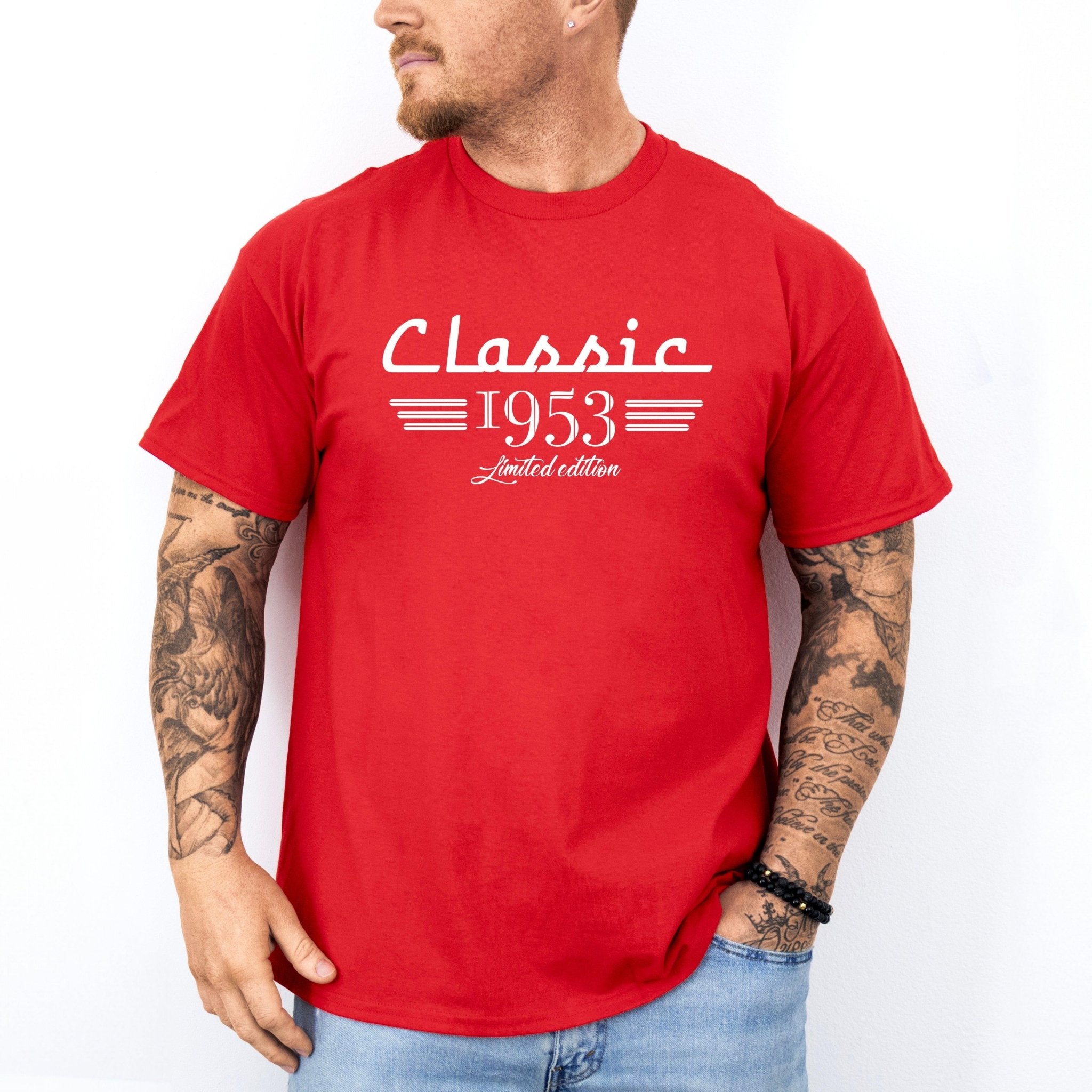 70th Birthday T-Shirt, Classic 1953 Car Lover Shirt, Born in 1953 Tee, Seventy Years Old - Nesta Tees