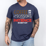 Coffee Scissors And Patience Hairstylist Shirt