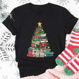 All Booked For Christmas T-Shirt, Book Lovers Christmas Tee