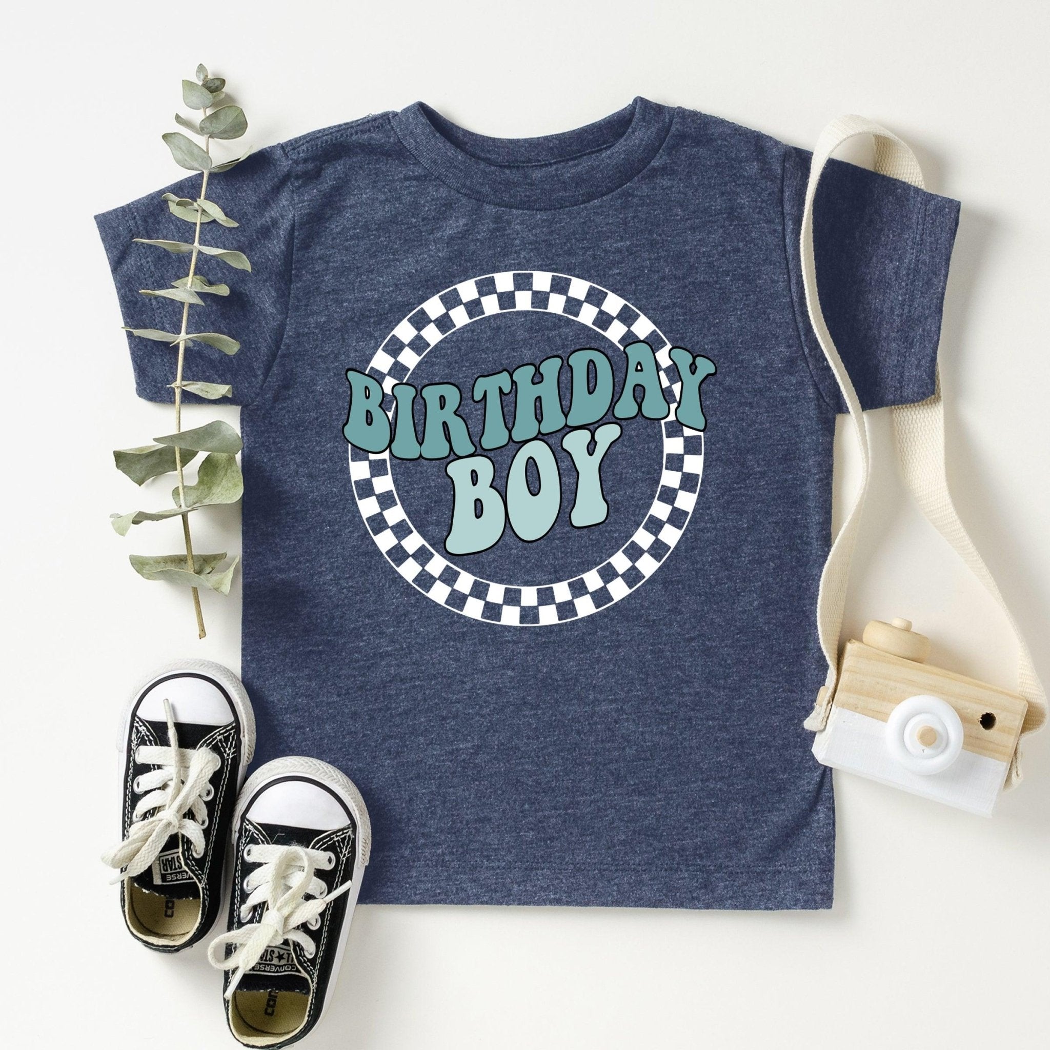 Checkerboard Birthday Boy Shirt, Race Birthday Boy Shirt, Toddler Birthday Tee - Nesta Tees