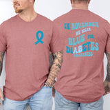 Diabetes Awareness Sweatshirt, In November We Wear Blue Shirt, Diabetic Blue Ribbon