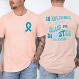 Diabetes Awareness Sweatshirt, In November We Wear Blue Shirt, Diabetic Blue Ribbon