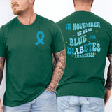 Diabetes Awareness Sweatshirt, In November We Wear Blue Shirt, Diabetic Blue Ribbon