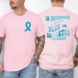 Diabetes Awareness Sweatshirt, In November We Wear Blue Shirt, Diabetic Blue Ribbon