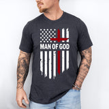 Man Of God T-Shirt, Religious Flag Shirt, Christian Father Shirt