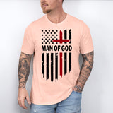 Man Of God T-Shirt, Religious Flag Shirt, Christian Father Shirt