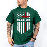 Man Of God T-Shirt, Religious Flag Shirt, Christian Father Shirt