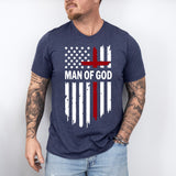 Man Of God T-Shirt, Religious Flag Shirt, Christian Father Shirt