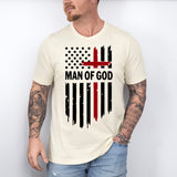 Man Of God T-Shirt, Religious Flag Shirt, Christian Father Shirt