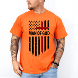 Man Of God T-Shirt, Religious Flag Shirt, Christian Father Shirt