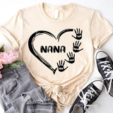 Custom Grandma Shirt, Nana T-Shirt, Granny Tee, Kids Names Nana Shirt, Shirt For Grandma