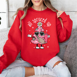 Boujee Christmas Shirt, Christmas Tree Sweatshirt, All Spruced Up Shirt