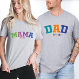 Dad and Mama T-Shirts, Mother and Father Shirts, Daddy Mommy Tees, Matching Family Shirt