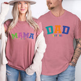 Dad and Mama T-Shirts, Mother and Father Shirts, Daddy Mommy Tees, Matching Family Shirt