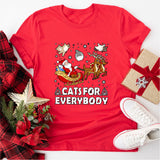 Cats for Everybody Christmas Shirt, Meowy Christmas Sweatshirt,Cat Mom Shirt