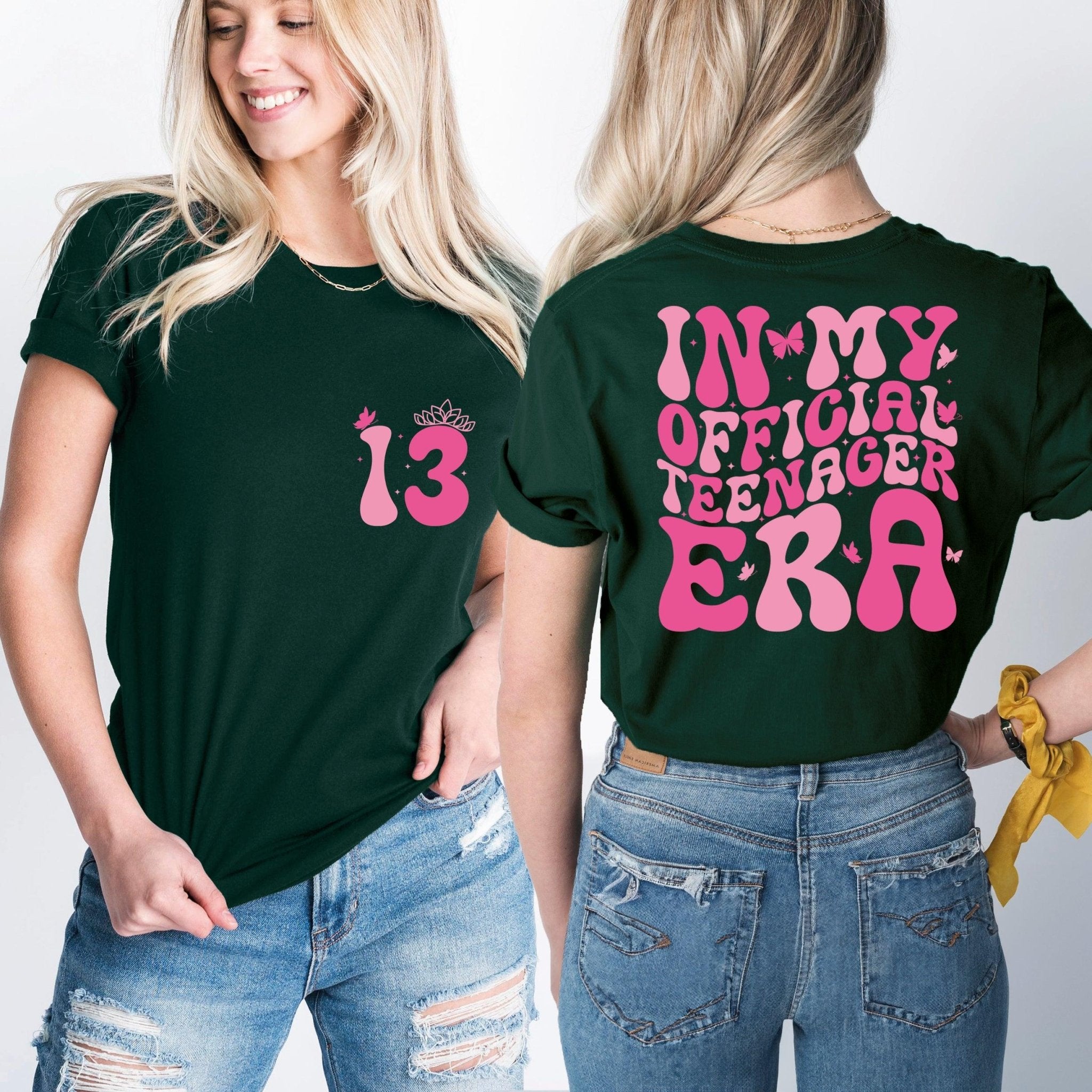 In My Official Teenager Era T-Shirt, 13'th Birthday Shirt, Thirteen Years Old Tee - Nesta Tees