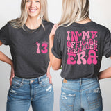 In My Official Teenager Era T-Shirt, 13'th Birthday Shirt, Thirteen Years Old Tee - Nesta Tees