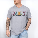 Daddy T-Shirt, Dad Shirt with Kids Names Tee, Custom Dad Shirt, New Dad Shirt