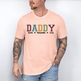 Daddy T-Shirt, Dad Shirt with Kids Names Tee, Custom Dad Shirt, New Dad Shirt