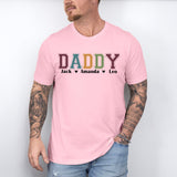 Daddy T-Shirt, Dad Shirt with Kids Names Tee, Custom Dad Shirt, New Dad Shirt