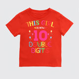 This Girl Is Now 10 Double Digits T-Shirt, 10'th Birthday Shirt, Birthday Girl Tee - Nesta Tees