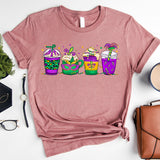 Mardi Gras Drink Shirt, Mardi Gras Drinking Party Sweatshirt, Wine Mardi Gras Beads Shirt