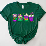 Mardi Gras Drink Shirt, Mardi Gras Drinking Party Sweatshirt, Wine Mardi Gras Beads Shirt