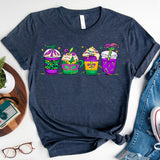 Mardi Gras Drink Shirt, Mardi Gras Drinking Party Sweatshirt, Wine Mardi Gras Beads Shirt