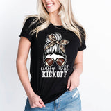 Football Mom T-Shirt, Leopard Football Shirt, Football Girl Tee, Football Mama Shirt
