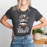 Football Mom T-Shirt, Leopard Football Shirt, Football Girl Tee, Football Mama Shirt