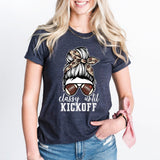 Football Mom T-Shirt, Leopard Football Shirt, Football Girl Tee, Football Mama Shirt