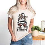 Football Mom T-Shirt, Leopard Football Shirt, Football Girl Tee, Football Mama Shirt