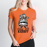 Football Mom T-Shirt, Leopard Football Shirt, Football Girl Tee, Football Mama Shirt