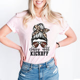 Football Mom T-Shirt, Leopard Football Shirt, Football Girl Tee, Football Mama Shirt