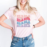 Floral Mama Shirt, Retro Mama Shirt, Mom Life Shirt, Girl Mama Shirt, Motherhood Shirt