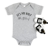 It’s My Half Birthday Onesie, Baby Birthday Onesie, Half Birthday Shirt, Six Month Onesie