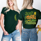 A Girl Who Loves Pickles Shirt, Pickle Lover Sweatshirt