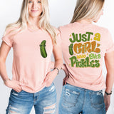 A Girl Who Loves Pickles Shirt, Pickle Lover Sweatshirt