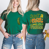 A Girl Who Loves Pickles Shirt, Pickle Lover Sweatshirt