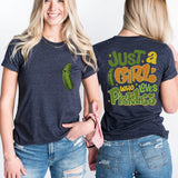 A Girl Who Loves Pickles Shirt, Pickle Lover Sweatshirt