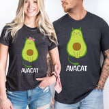 Avocado Cat Couple T-Shirt, Avacat Shirt, Cute Cat Shirt