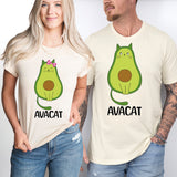 Avocado Cat Couple T-Shirt, Avacat Shirt, Cute Cat Shirt