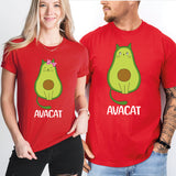 Avocado Cat Couple T-Shirt, Avacat Shirt, Cute Cat Shirt