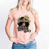 Birthday Queen T-Shirt, Afro Queen Shirt, African Girl Birthday Tee, Birthday Diva Shirt - Nesta Tees