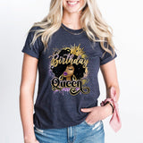 Birthday Queen T-Shirt, Afro Queen Shirt, African Girl Birthday Tee, Birthday Diva Shirt - Nesta Tees