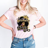 Birthday Queen T-Shirt, Afro Queen Shirt, African Girl Birthday Tee, Birthday Diva Shirt - Nesta Tees