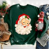 Christmas Santa Head Sweatshirt, Santa Claus Shirt, Merry Xmas Tee