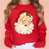 Christmas Santa Head Sweatshirt, Santa Claus Shirt, Merry Xmas Tee