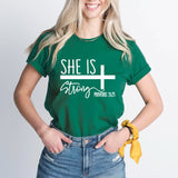 She is Strong T-Shirt, Christian Girl T-Shirt, Strong Women Shirt, Faith Shirt