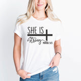 She is Strong T-Shirt, Christian Girl T-Shirt, Strong Women Shirt, Faith Shirt